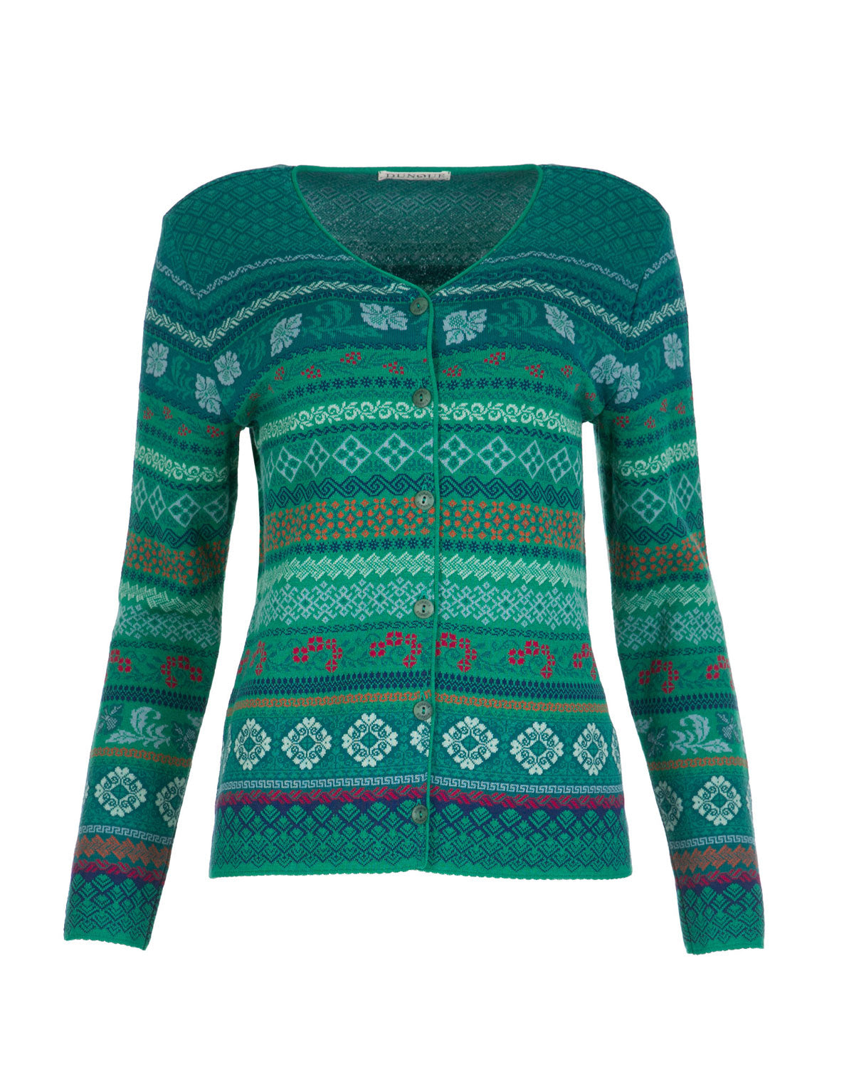 Dunque Damen Jacquard Jacke kbT-Merinowolle Bio Baumwolle