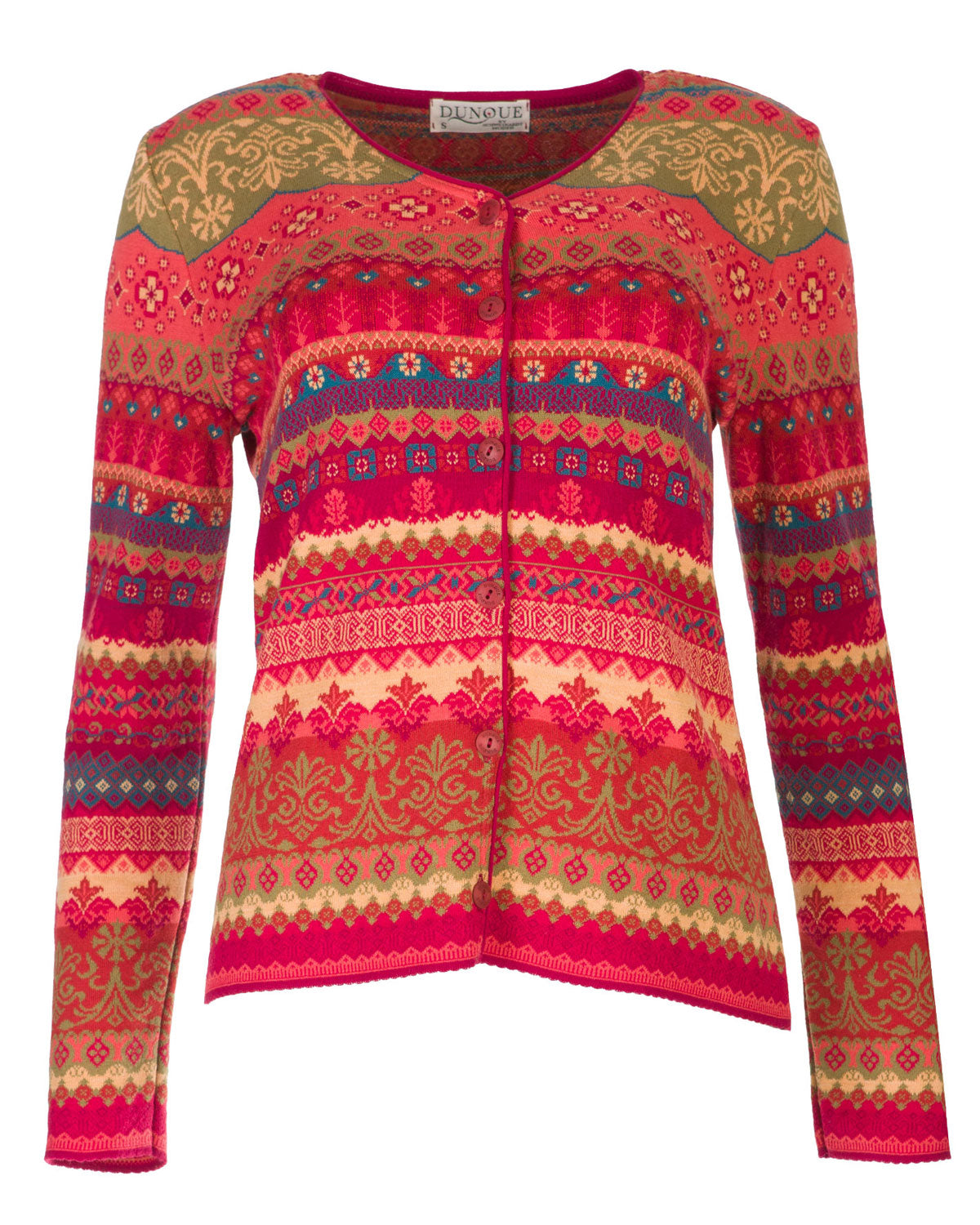 Dunque Damen Jacquard-Jacke reine Bio-Baumwolle