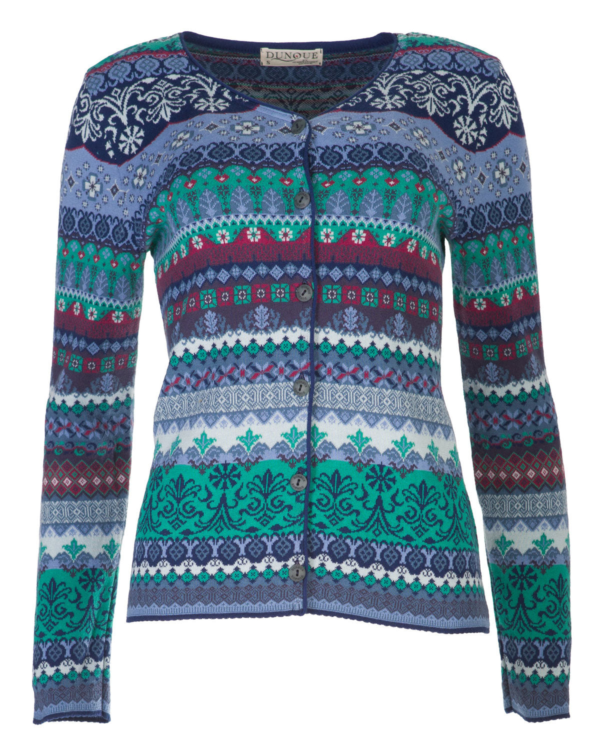 Dunque Damen Jacquard-Jacke reine Bio-Baumwolle