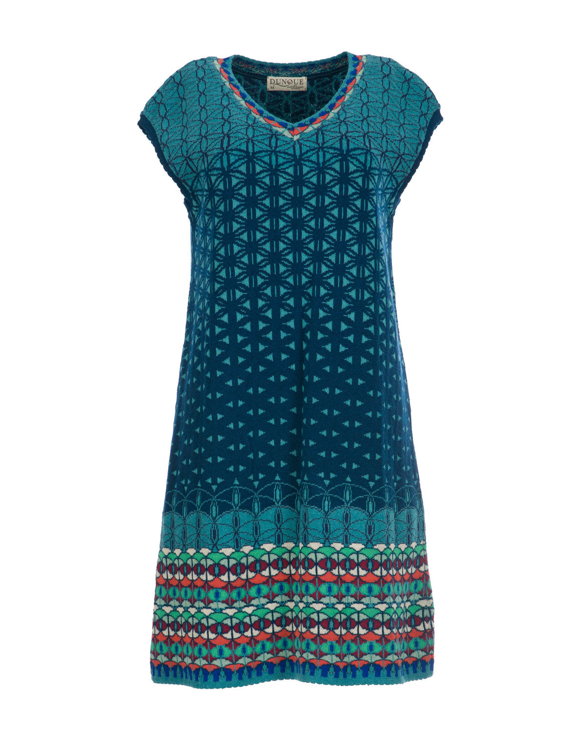 Dunque Jacquard Kleid ohne Arm Wolle Bio Baumwolle