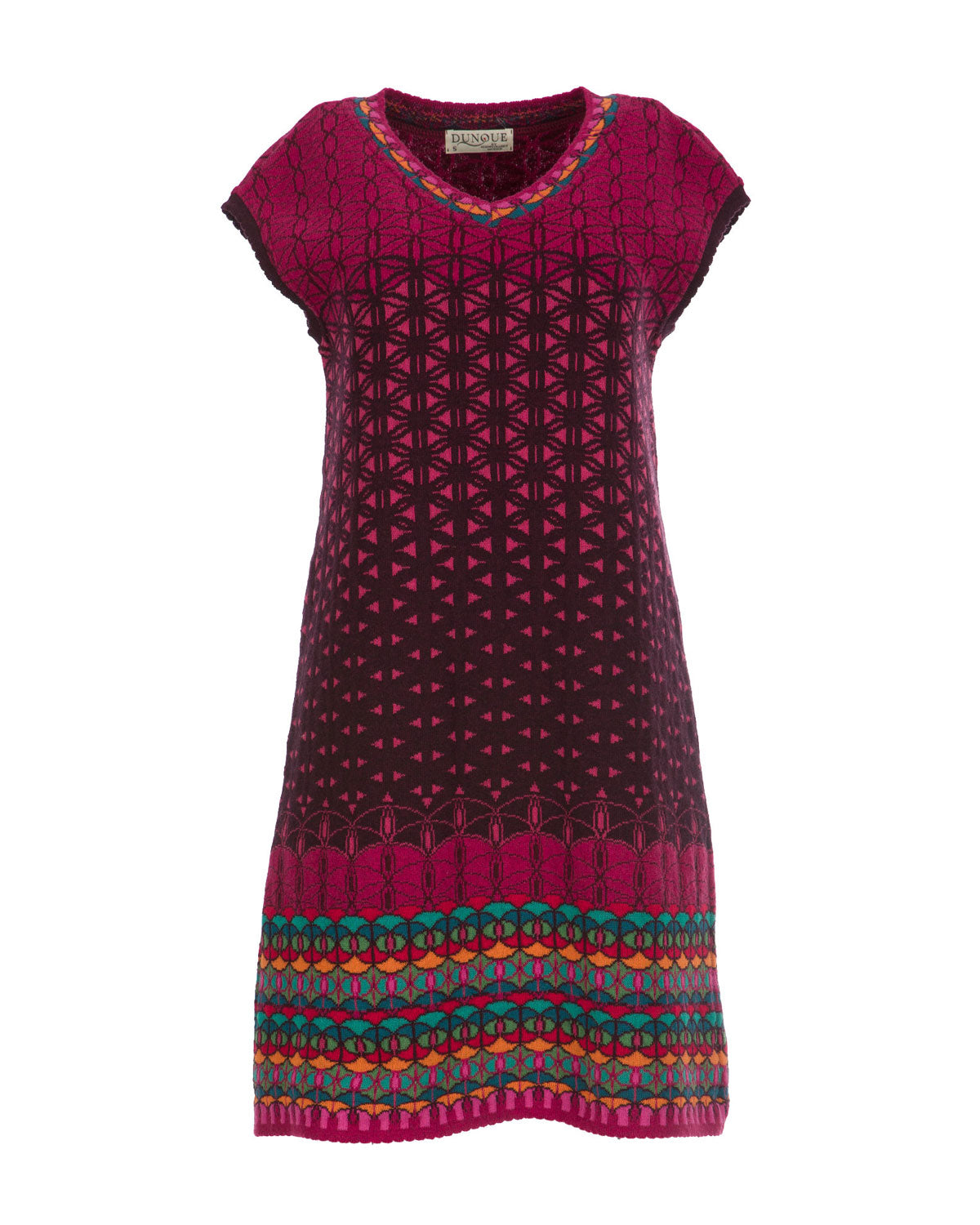 Dunque Jacquard Kleid ohne Arm Wolle Bio Baumwolle