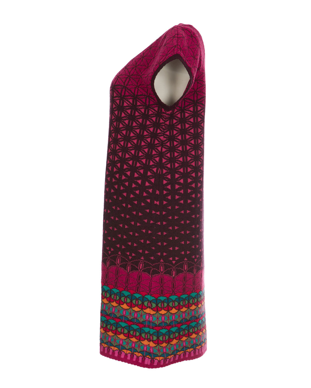 Dunque Jacquard Kleid ohne Arm Wolle Bio Baumwolle