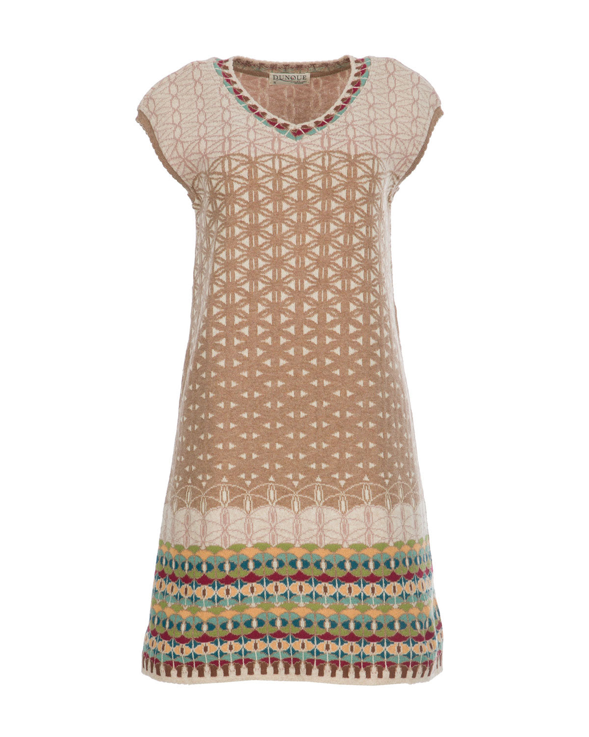 Dunque Jacquard Kleid ohne Arm Wolle Bio Baumwolle