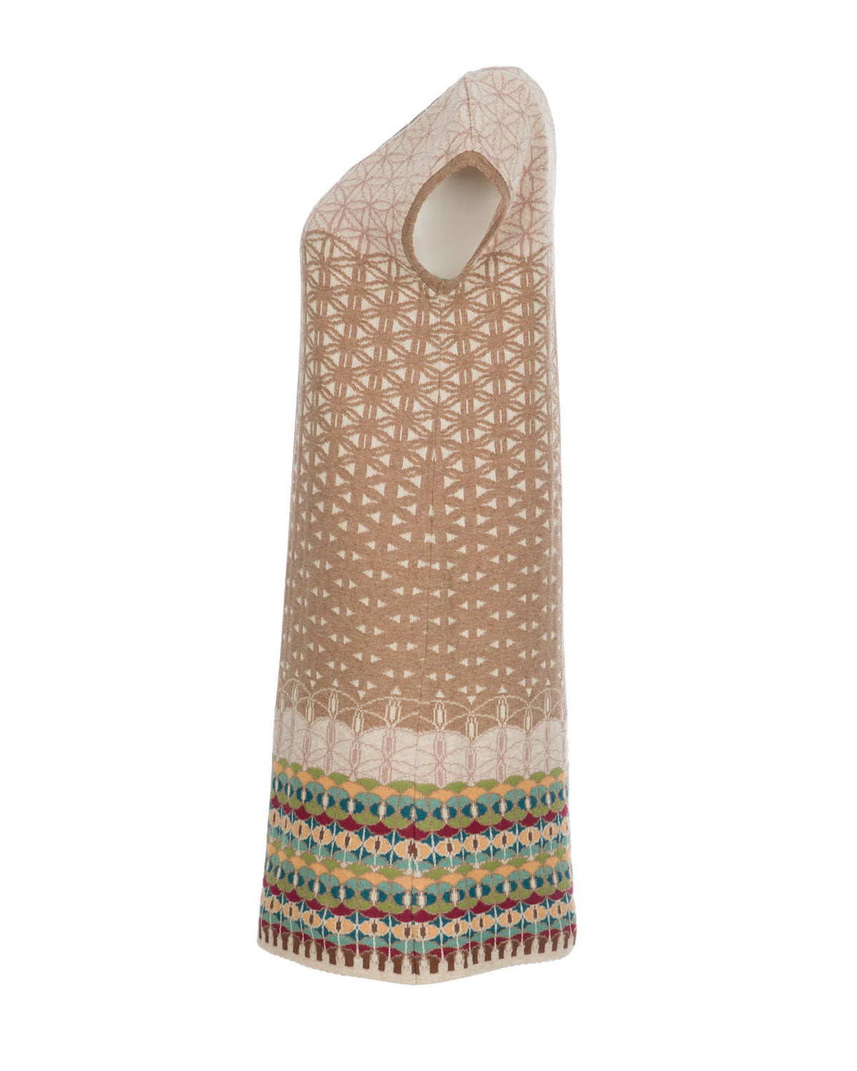 Dunque Jacquard Kleid ohne Arm Wolle Bio Baumwolle