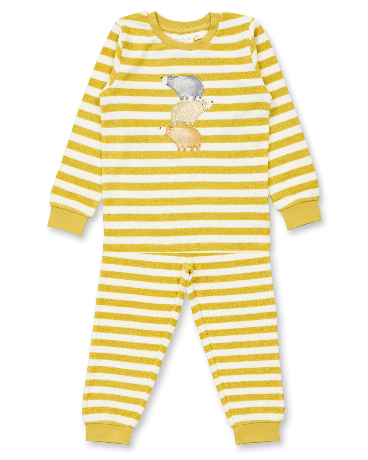 Sense Organics Kinder Frottee Schlafanzug Ringel Bio Baumwolle