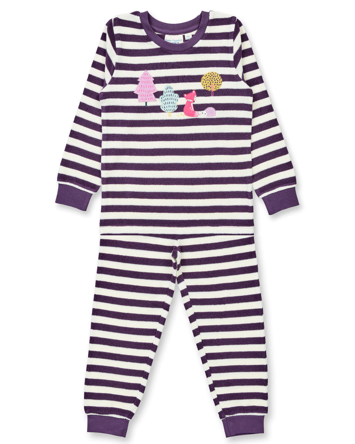 Sense Organics Kinder Frottee Schlafanzug Ringel Bio Baumwolle