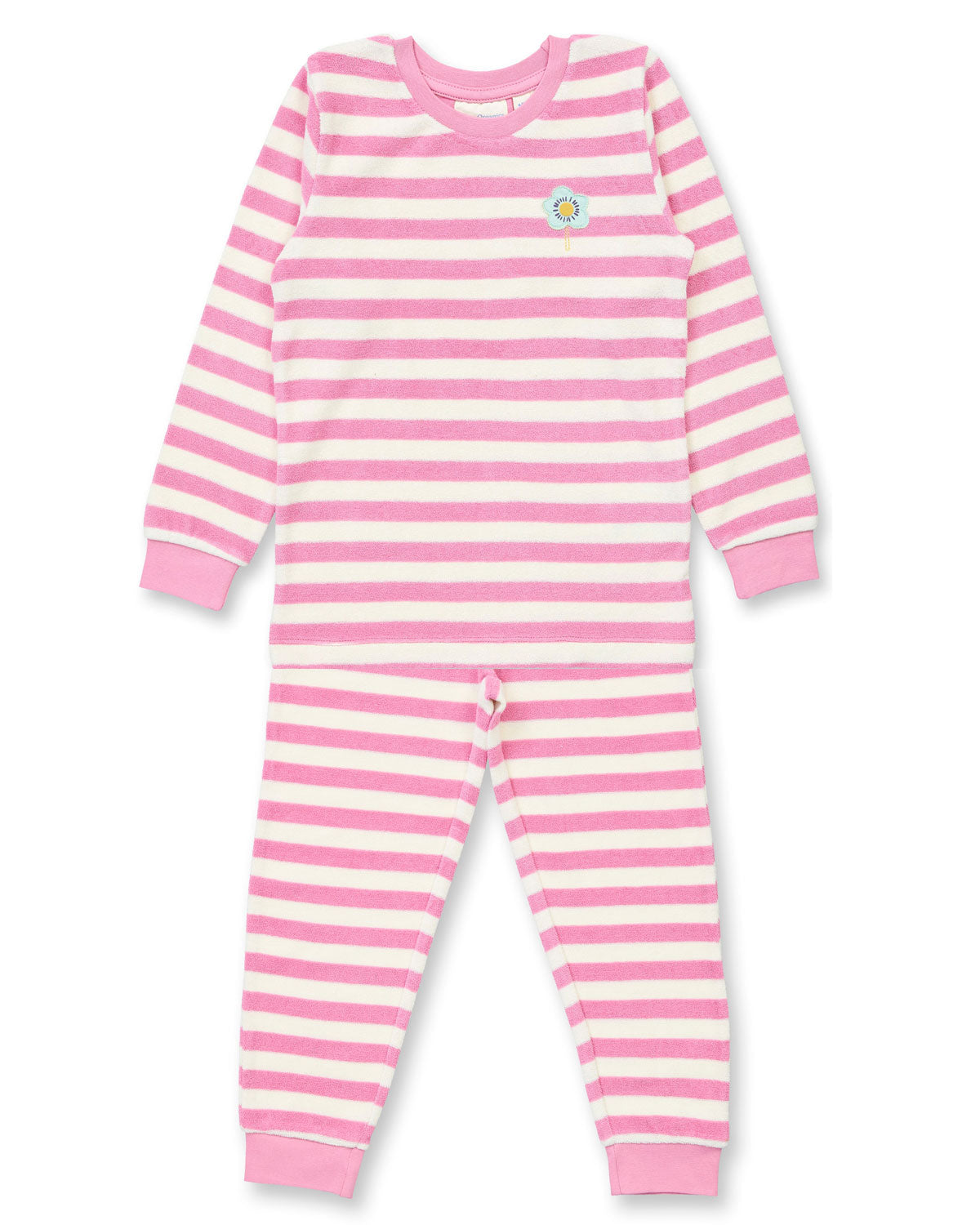 Sense Organics Kinder Frottee Schlafanzug Ringel Bio Baumwolle