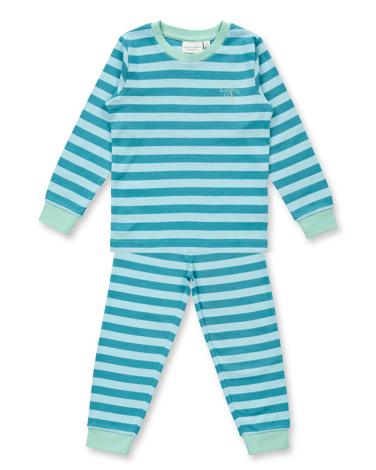 Sense Organics Kinder Ringel Schlafanzug 2-Teiler Bio Baumwolle