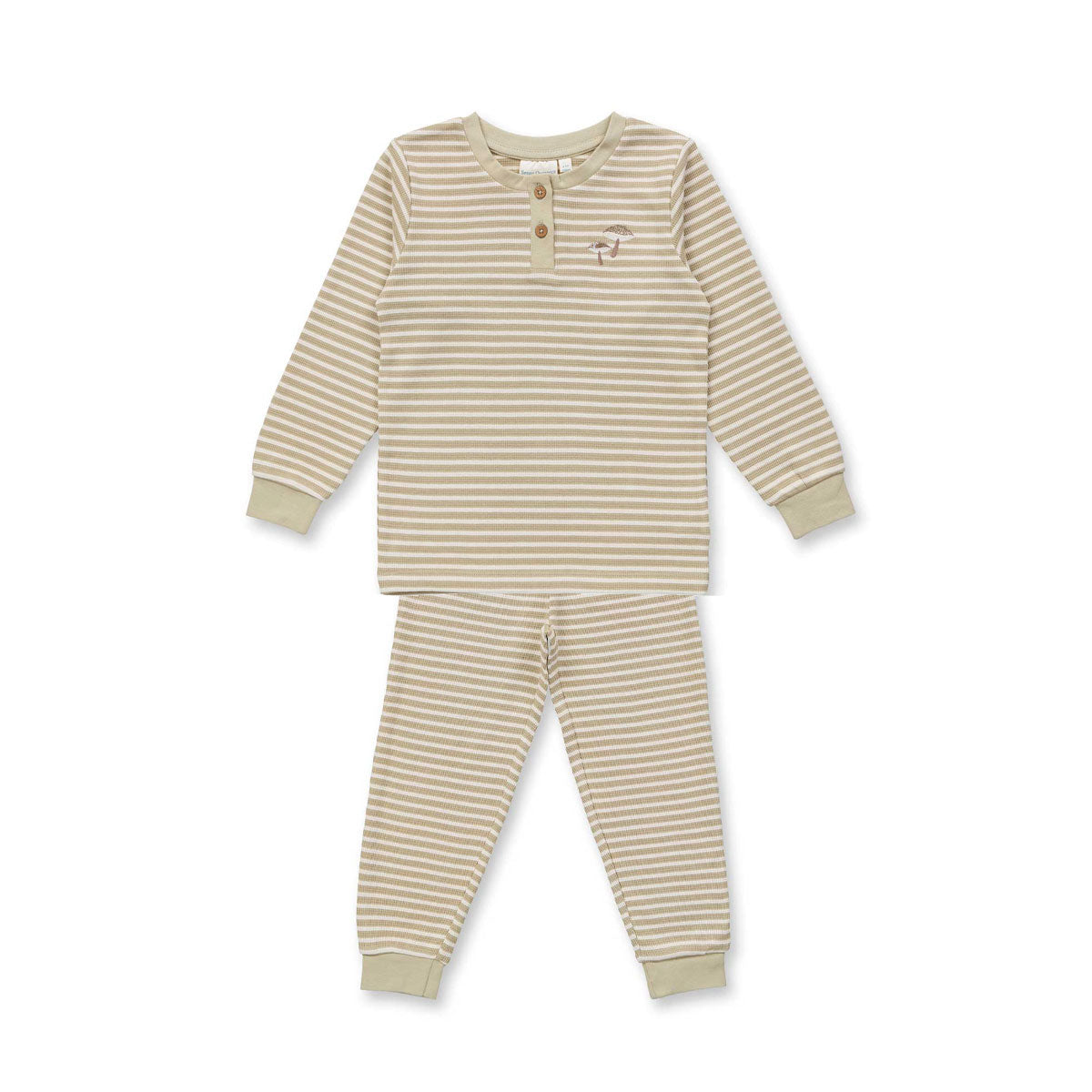 Sense Organics Kinder Ringel Pyjama Waffel-Jersey Bio Baumwolle