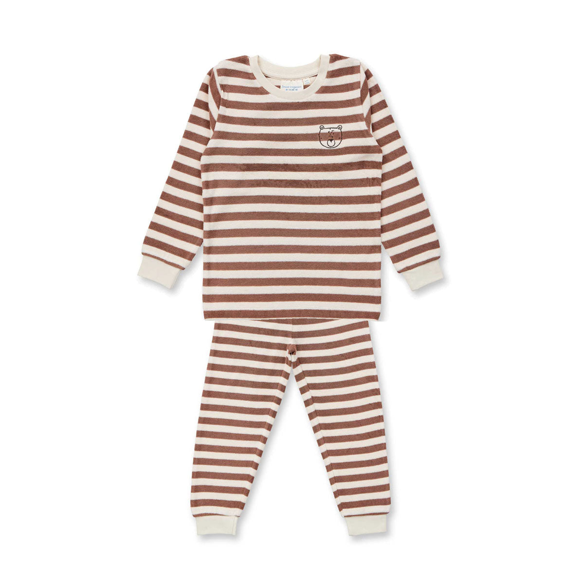 Sense Organics Kinder Frottee Ringel Pyjama Bio Baumwolle