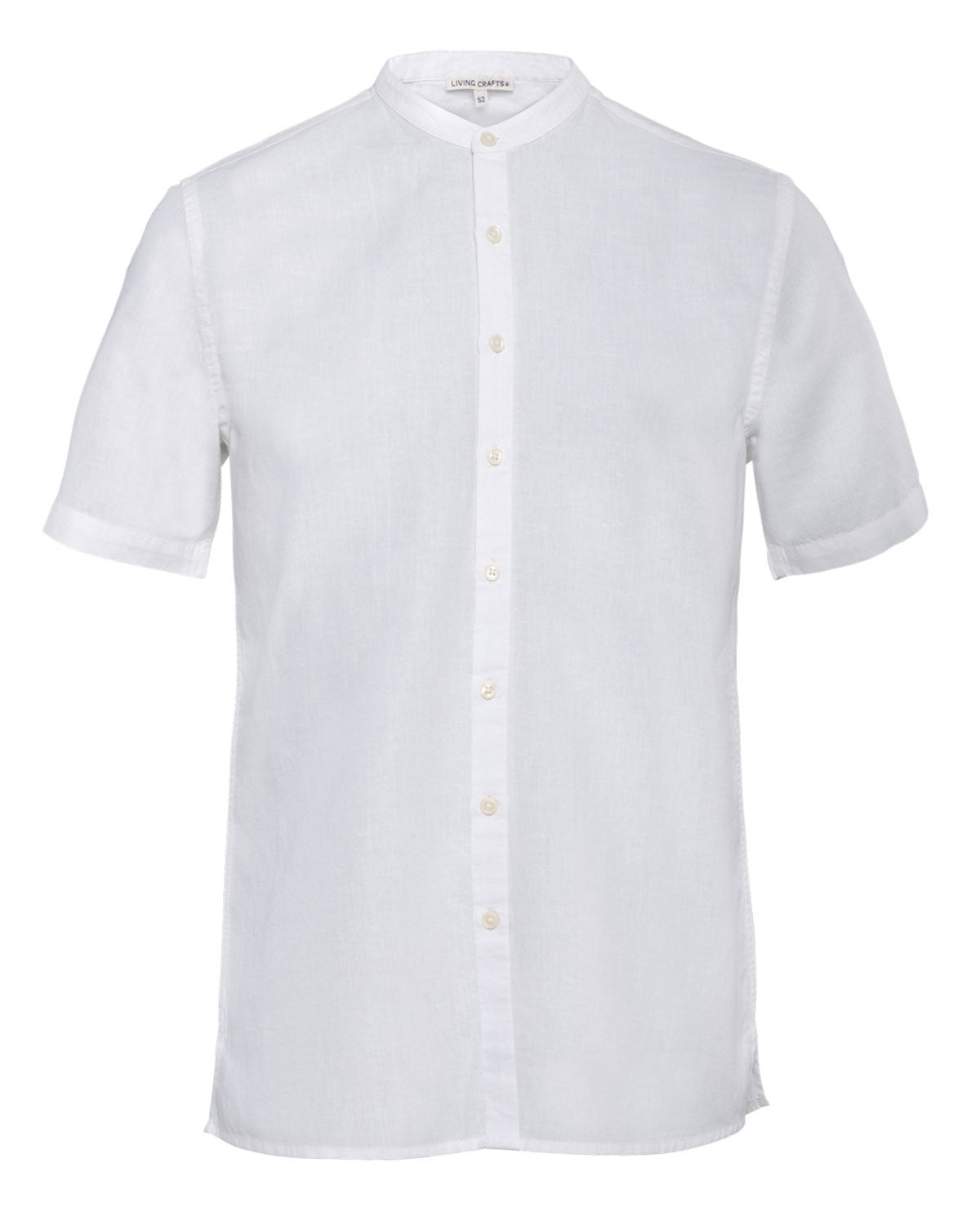 Living Crafts Herren Bio kurzarm Hemd Leinen Baumwolle