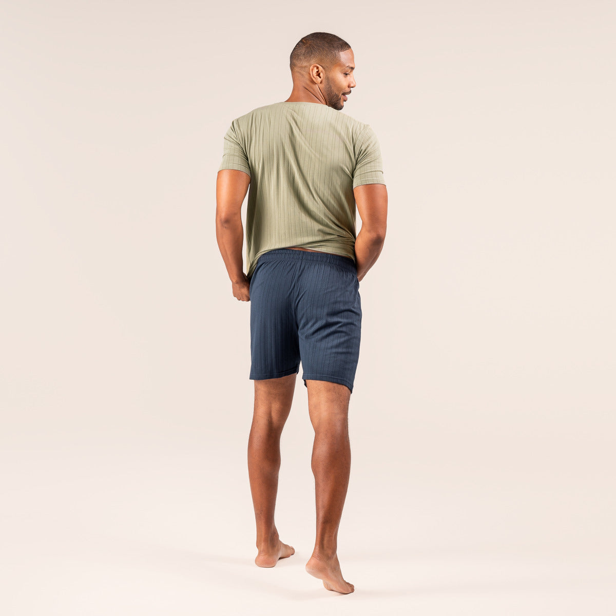 Living Crafts Herren Schlafanzug Kurz Bio Baumwolle