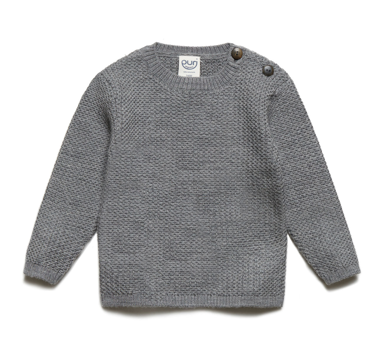 Puri Organic Kleinkinder Pullover Struktur Merinowolle