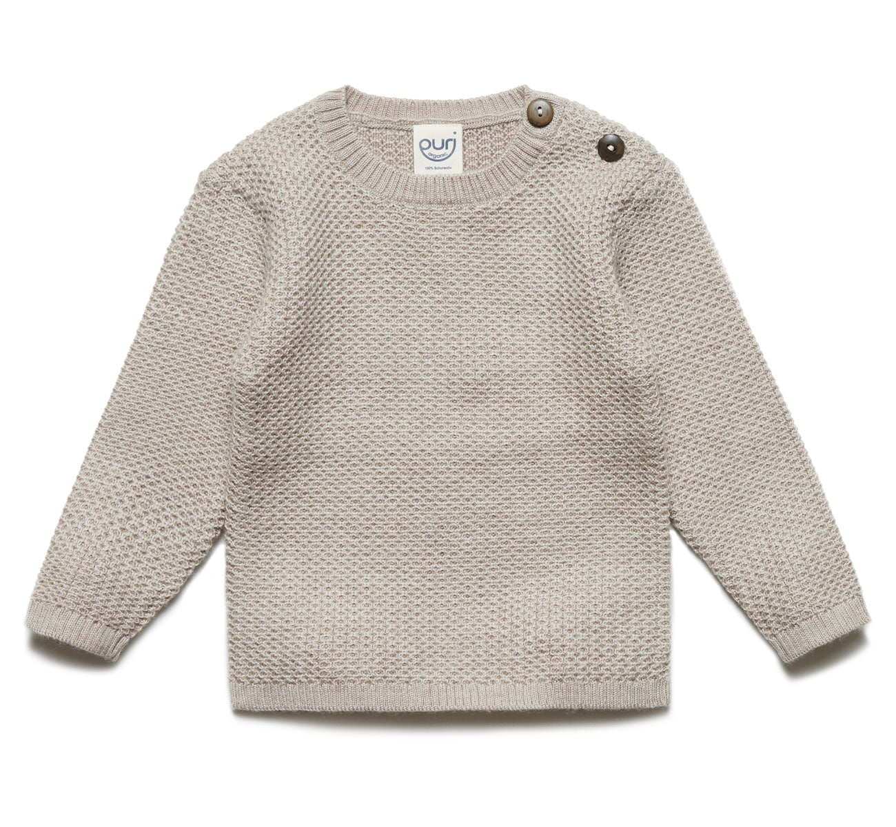 Puri Organic Kleinkinder Pullover Struktur Merinowolle