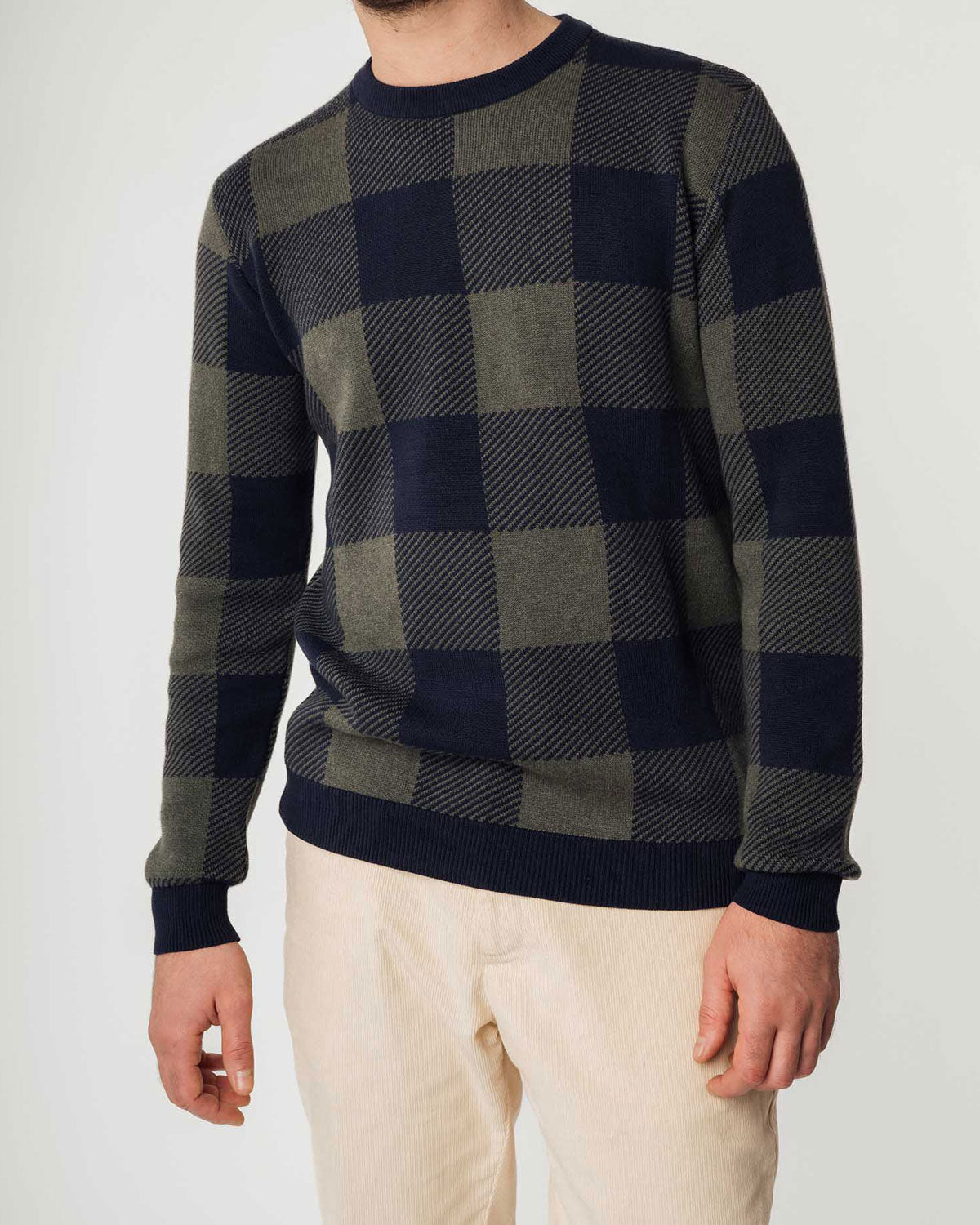 Mela Herren Jacquard Strickpullover Bio Baumwolle