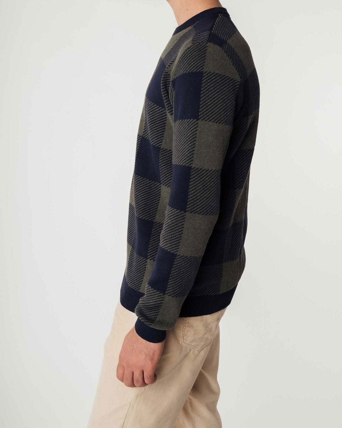 Mela Herren Jacquard Strickpullover Bio Baumwolle