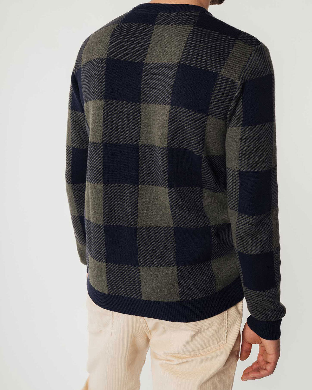 Mela Herren Jacquard Strickpullover Bio Baumwolle