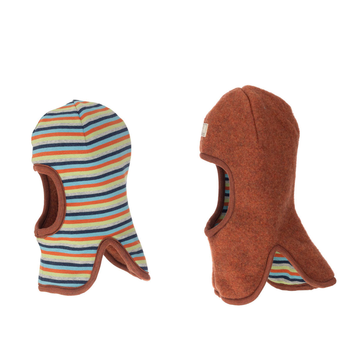 Pickapooh Sturmhaube Wende-Schlupfmütze kbT Wolle Bio Baumwolle