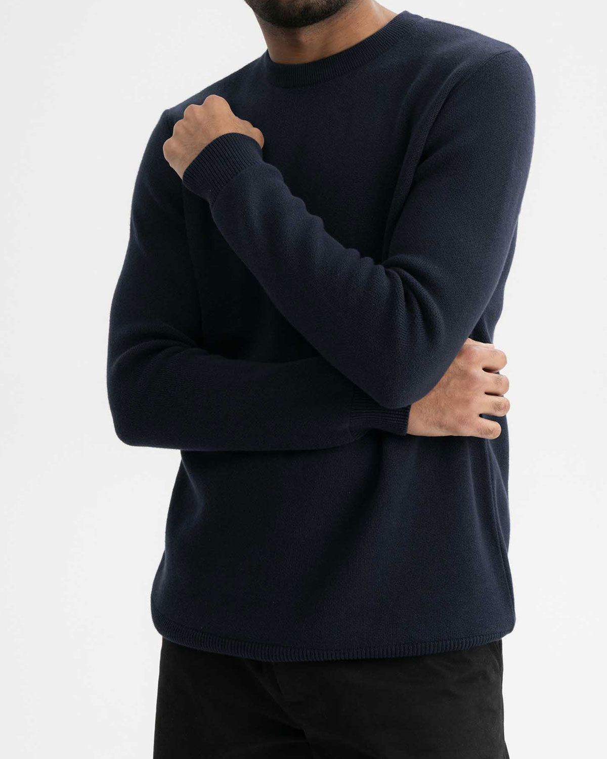 Mela Herren Jacquard Strickpullover Bio Baumwolle