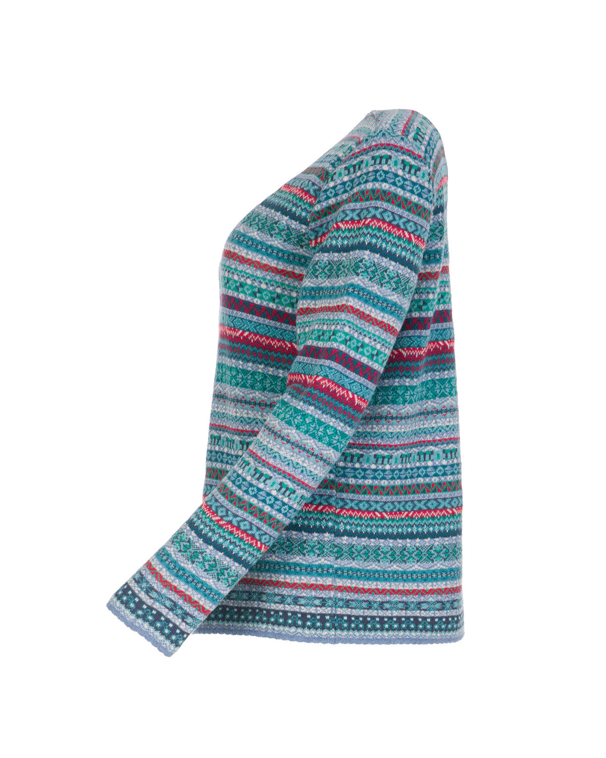 Dunque Jacquard Pullover Schurwolle Bio Baumwolle