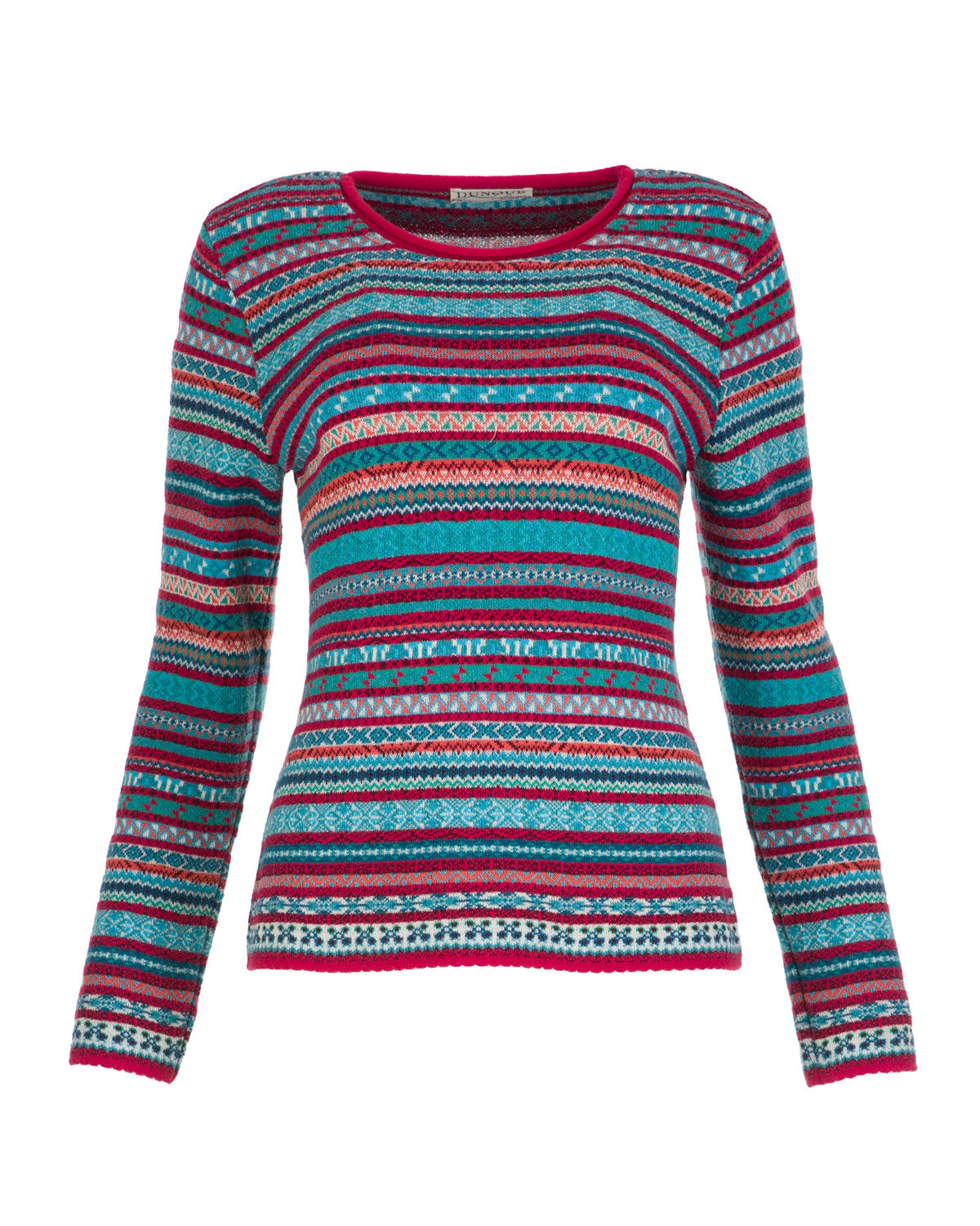 Dunque Jacquard Pullover Schurwolle Bio Baumwolle