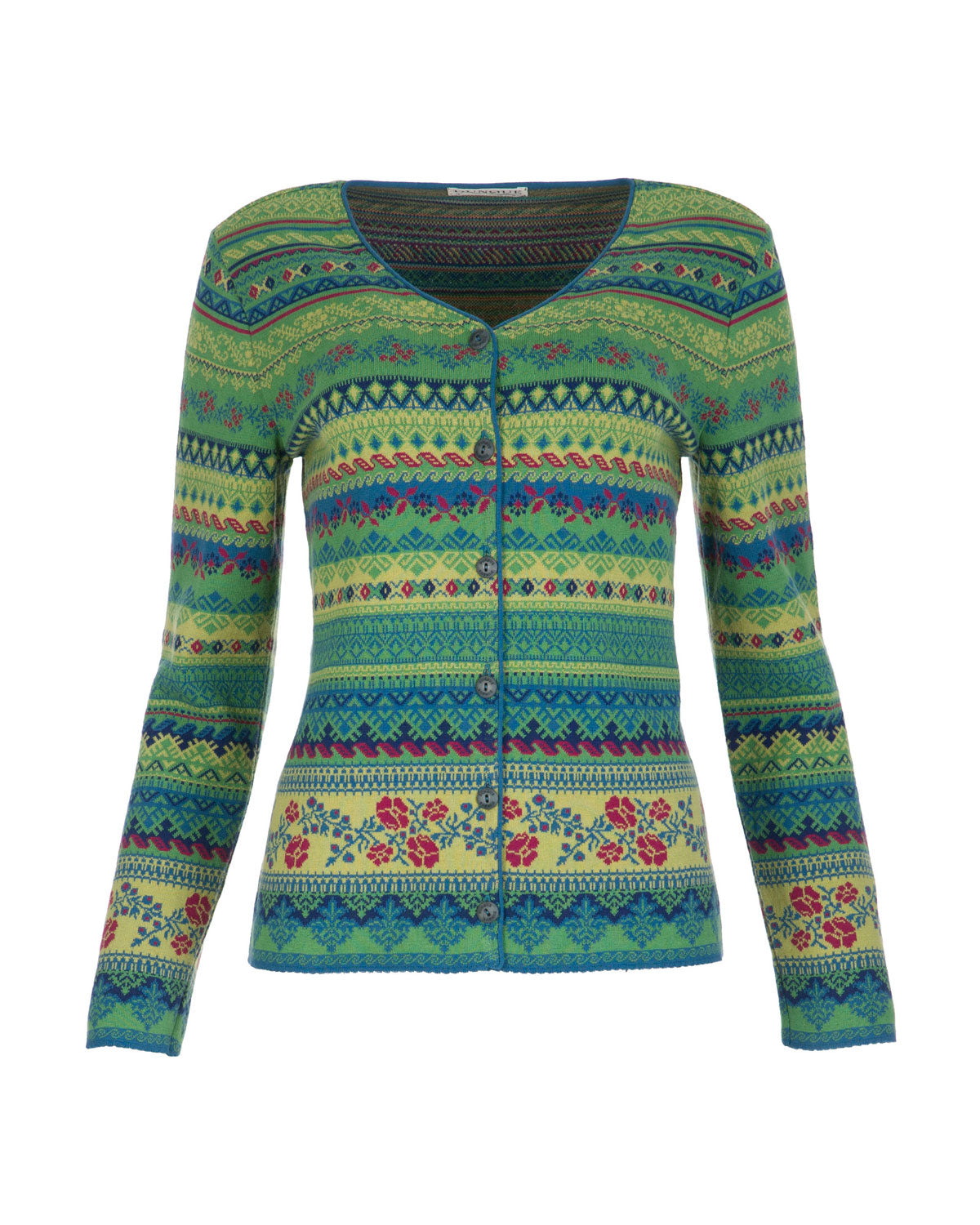 Dunque Damen Jacquard-Jacke Bio Baumwolle