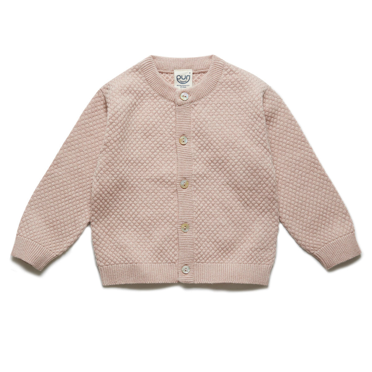 Puri Organic Baby Cardigan Popcorn Bio Baumwolle Seide
