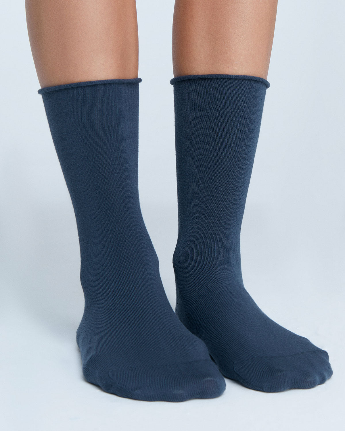 Unisex Socken mit Rollrand Bio Baumwolle Elasthan