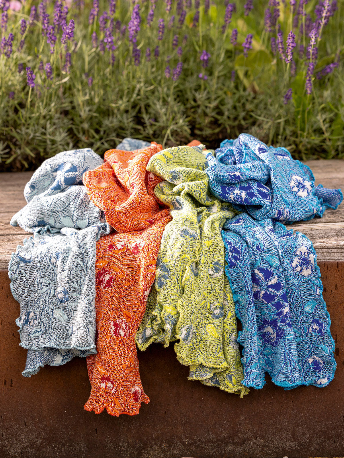 Dunque Jacquard-Schal Ajour Bio Baumwolle