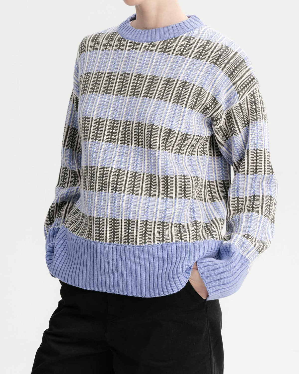 Mela Damen Strukturierter Strickpullover Bio Baumwolle