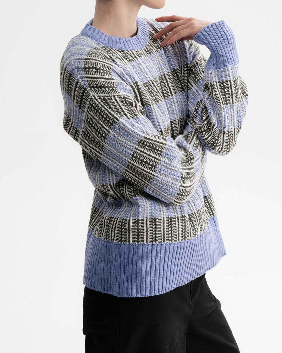 Mela Damen Strukturierter Strickpullover Bio Baumwolle