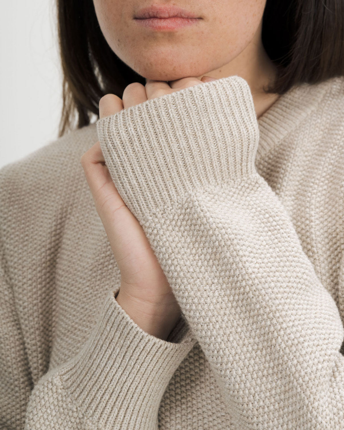 Mela Damen Bio Baumwolle Struktur Strick Pullover