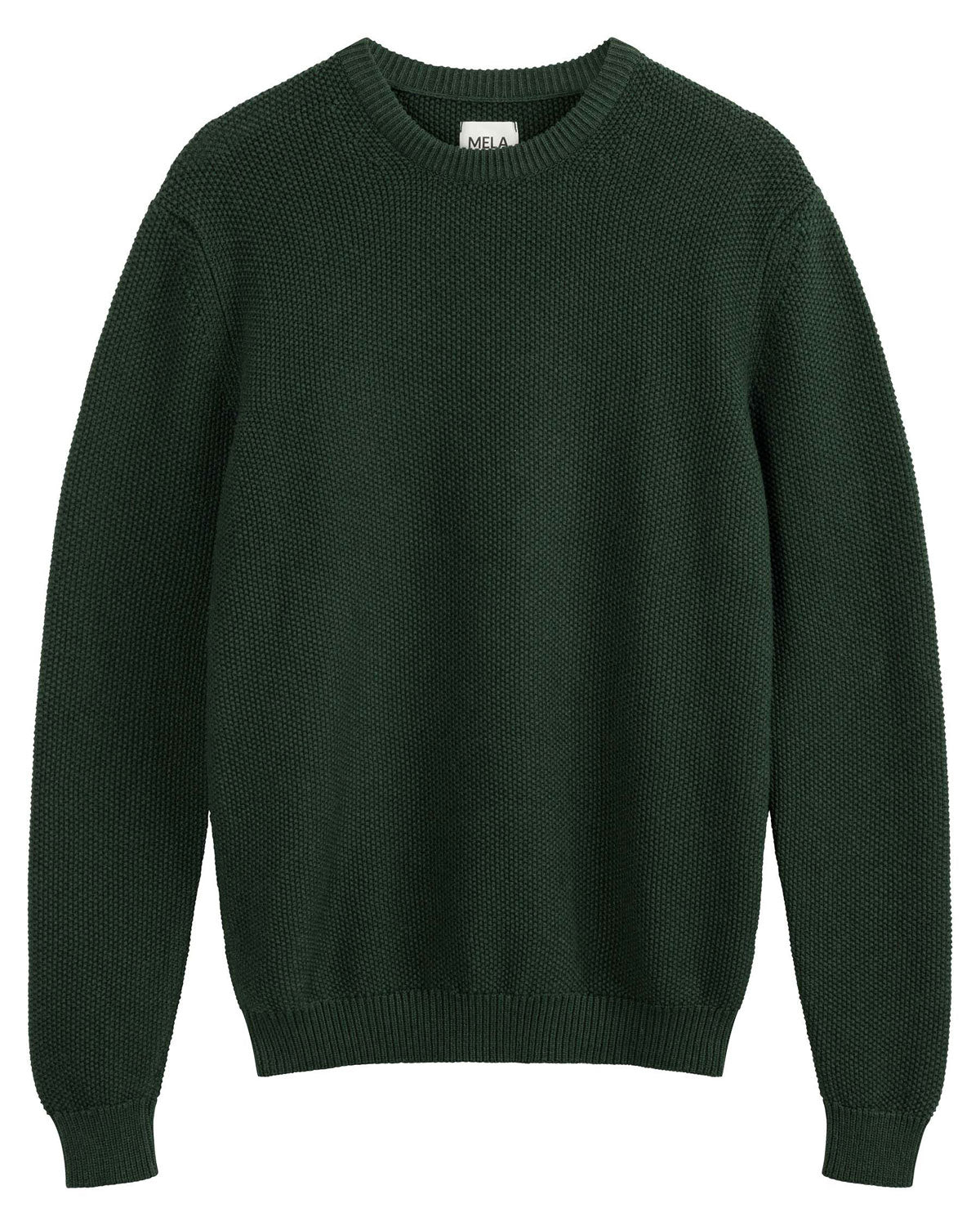 Mela Herren Bio Baumwolle Rundhals Struktur Strickpullover