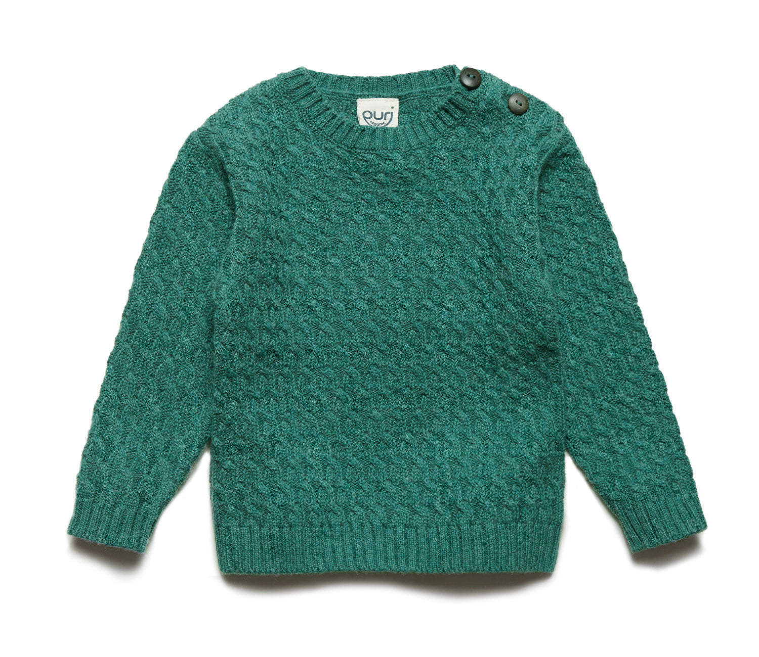Puri Organic Kinder Pullover Stukturstrick Bio Baumwolle Wolle