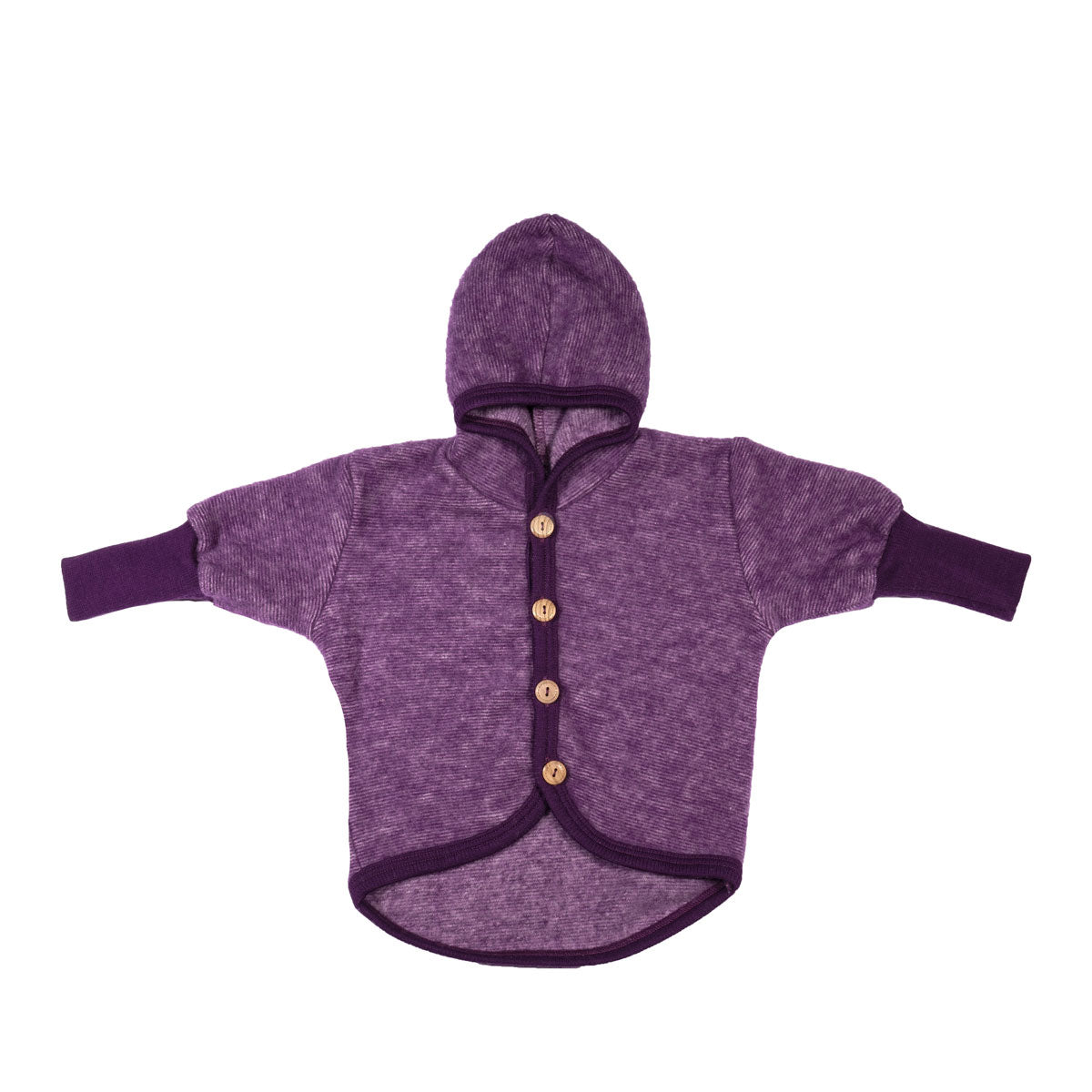 Cosilana Baby Fleece-Jacke mit Kapuze kbT Wolle Bio Baumwolle