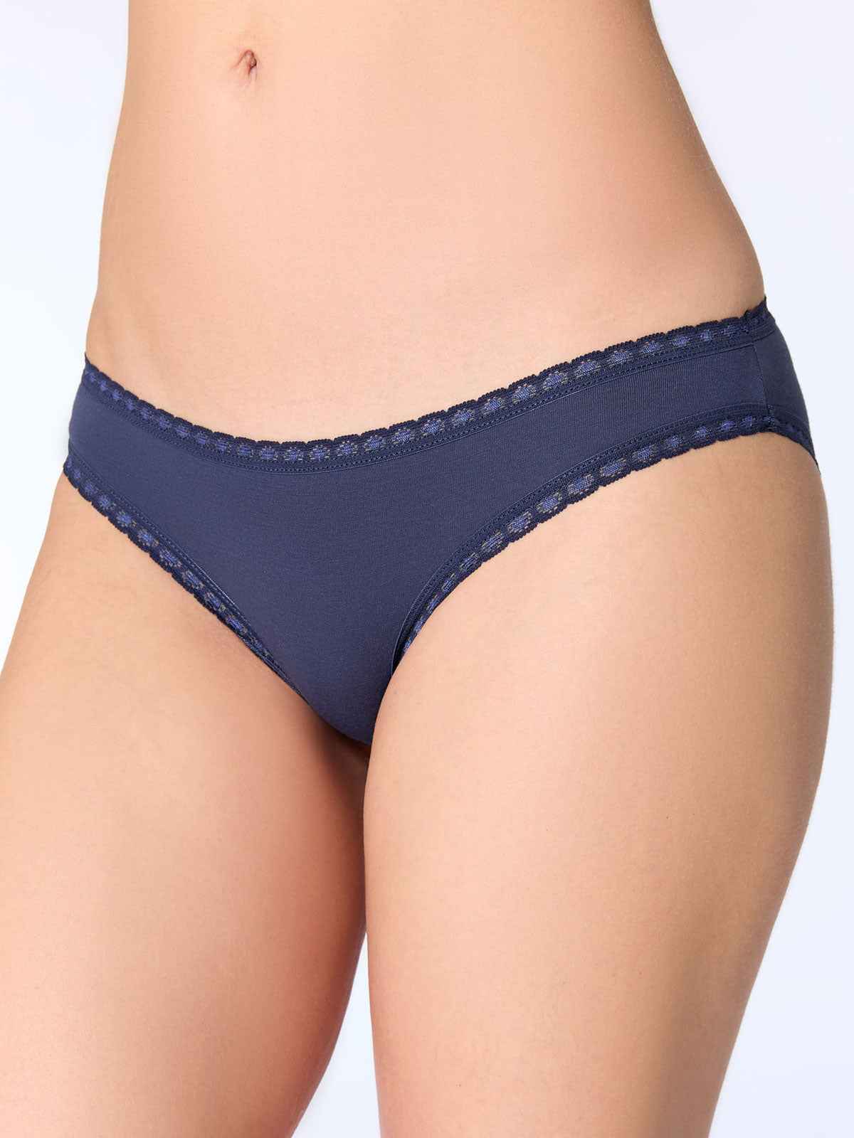 Albero Natur Damen Slip mit Spitze Bio Baumwolle Elasthan