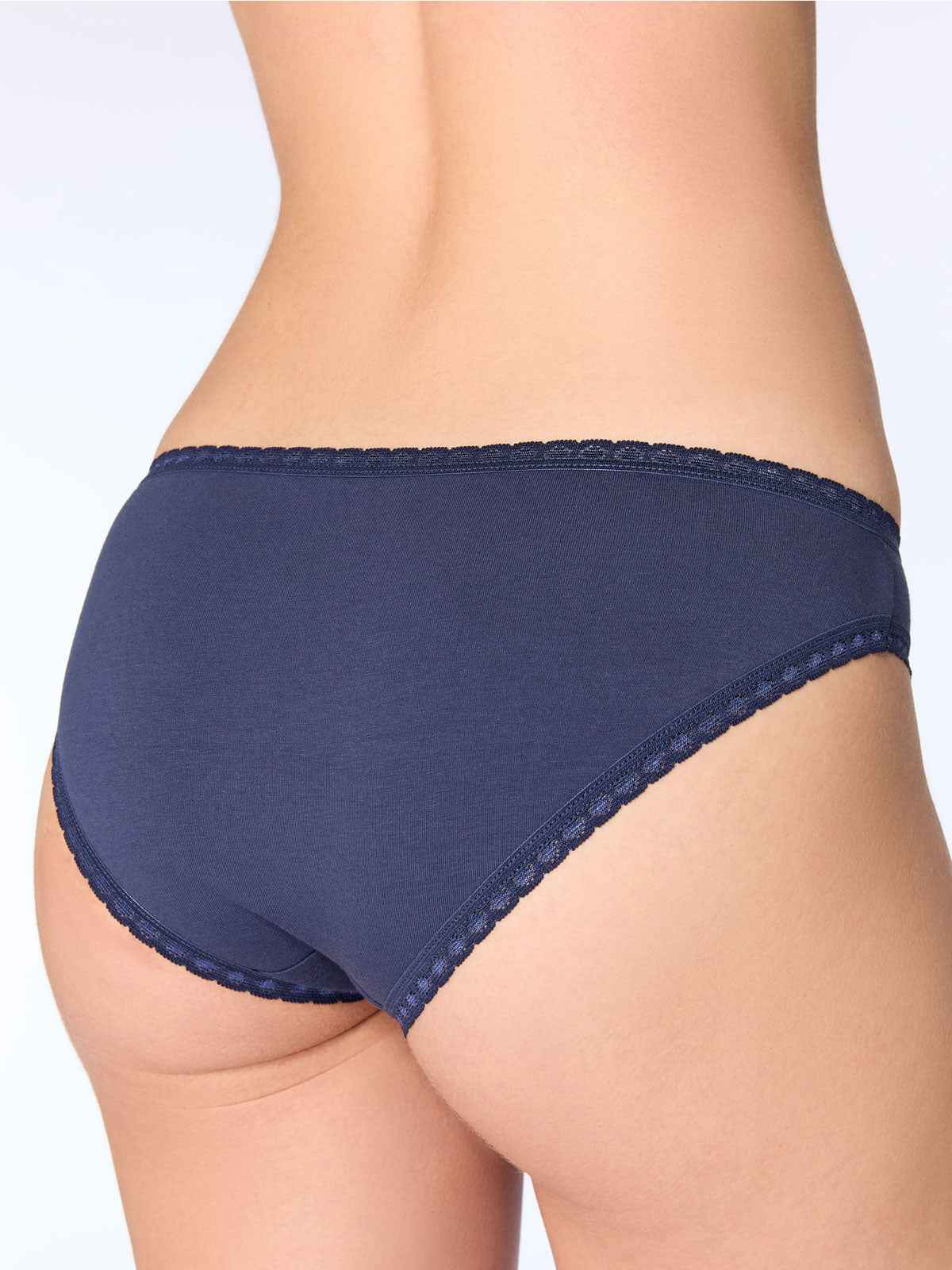 Albero Natur Damen Slip mit Spitze Bio Baumwolle Elasthan