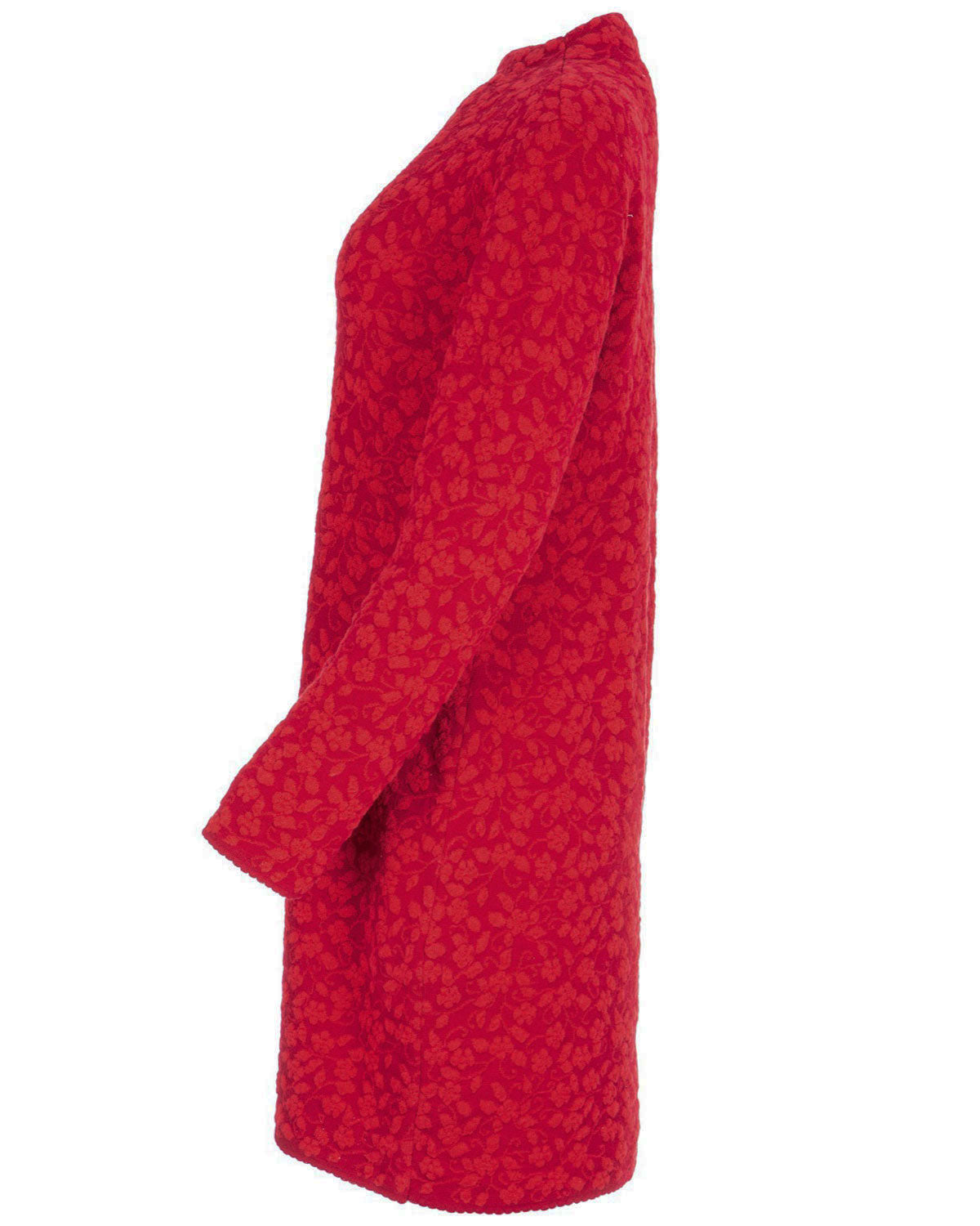 Damen-Cloqué-Jacquard-Kleid Kelchkragen Schurwolle (kbT-Merino) Baumwolle (Bio)