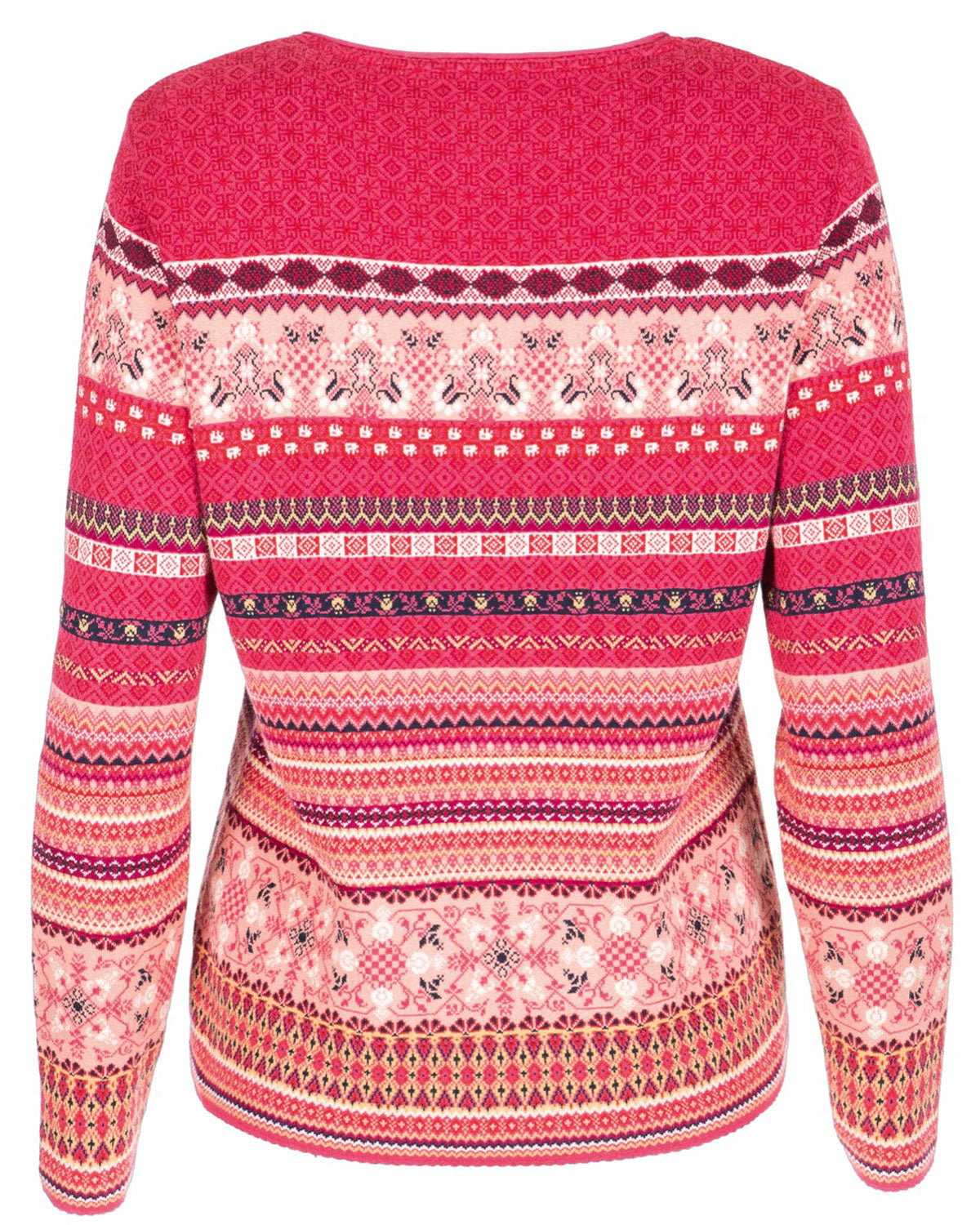 Dunque Damen Jacquard Strickjacke Bio Baumwolle