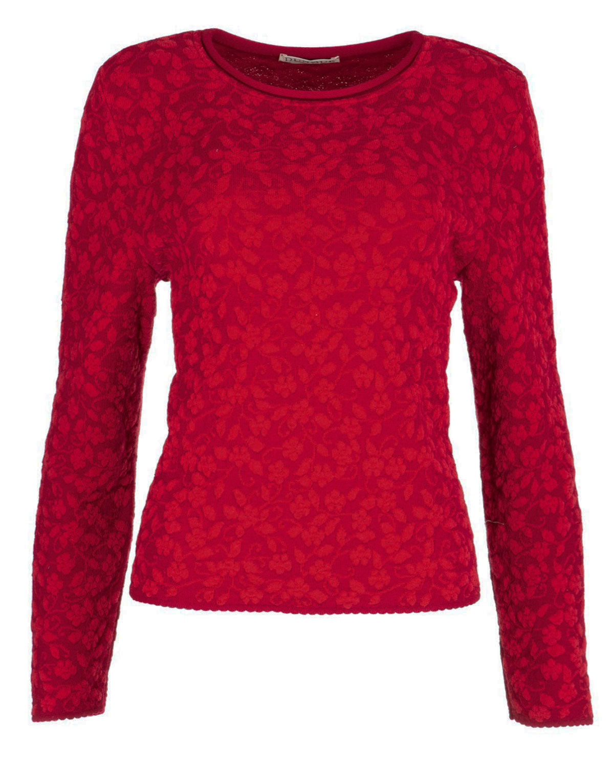 Jacquard-Pullover Cloqué Schurwolle (kbT-Merino) Baumwolle (Bio)