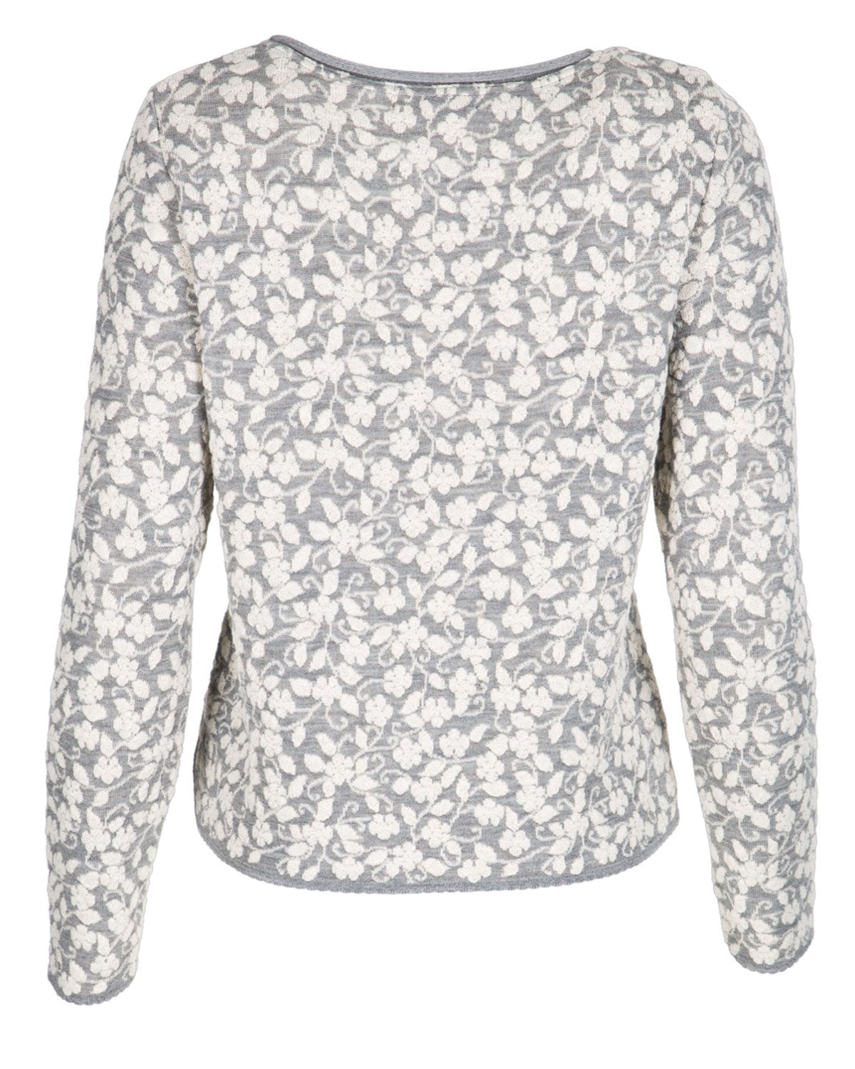 Jacquard-Pullover Cloqué Schurwolle (kbT-Merino) Baumwolle (Bio)