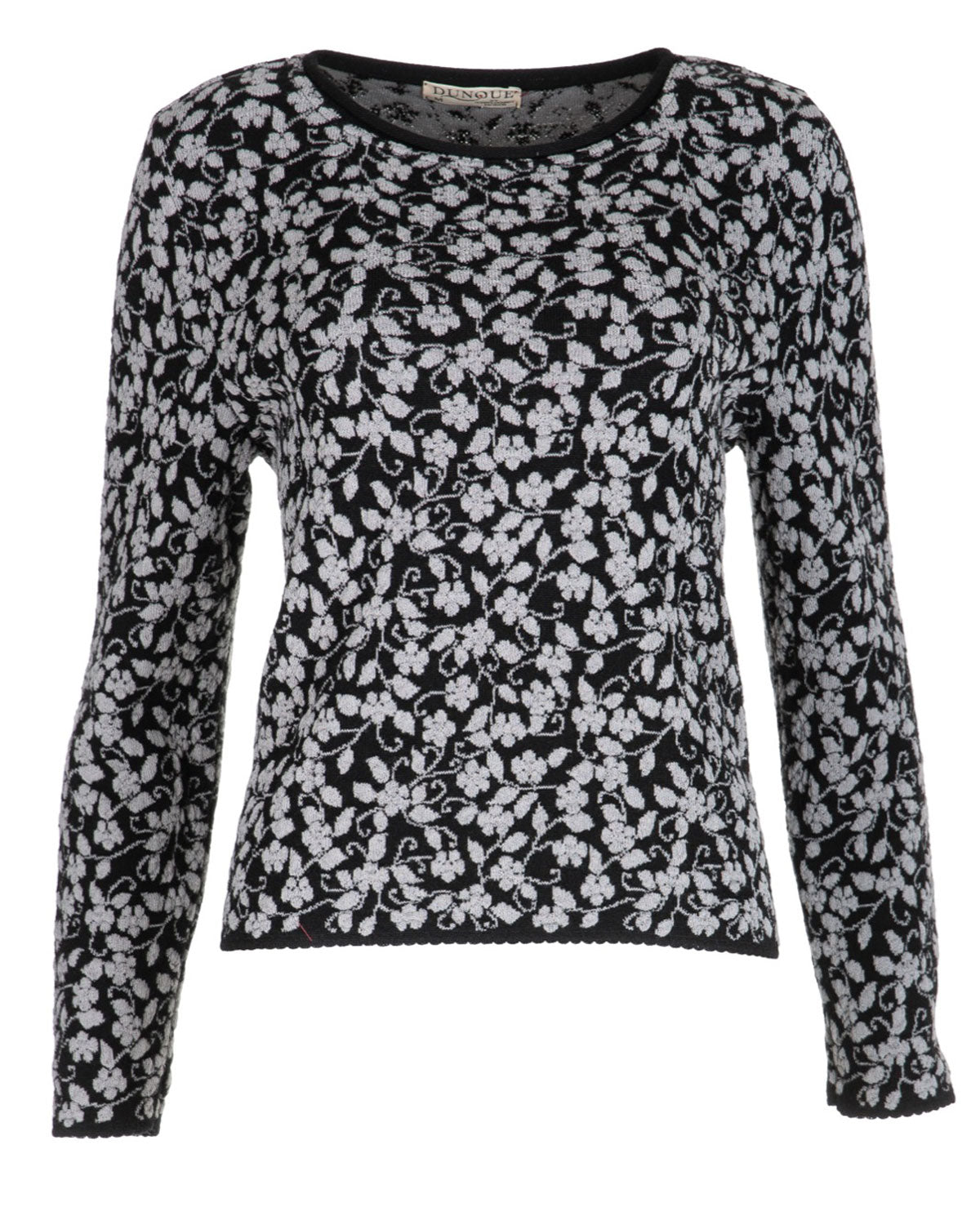 Jacquard-Pullover Cloqué Schurwolle (kbT-Merino) Baumwolle (Bio)