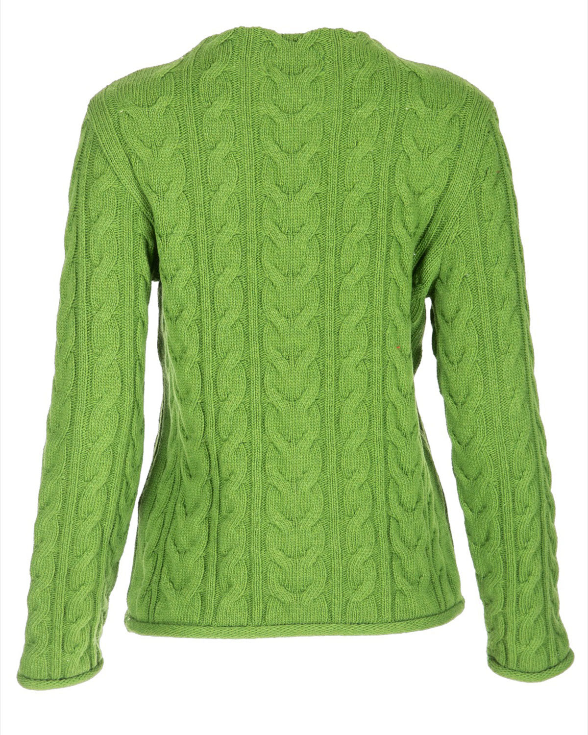 Dunque Damen Schurwolle Pullover Zopfmuster