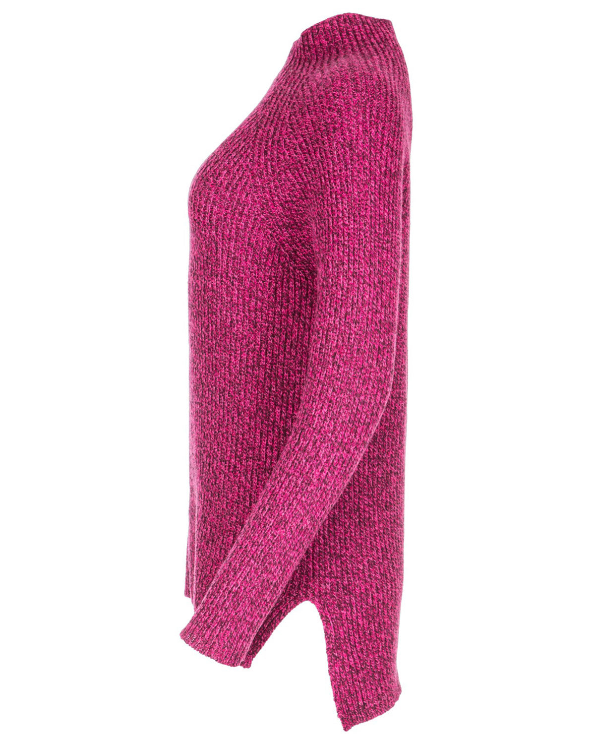 Dunque Damen Perlfang-Pullover mit Schlitz Wolle