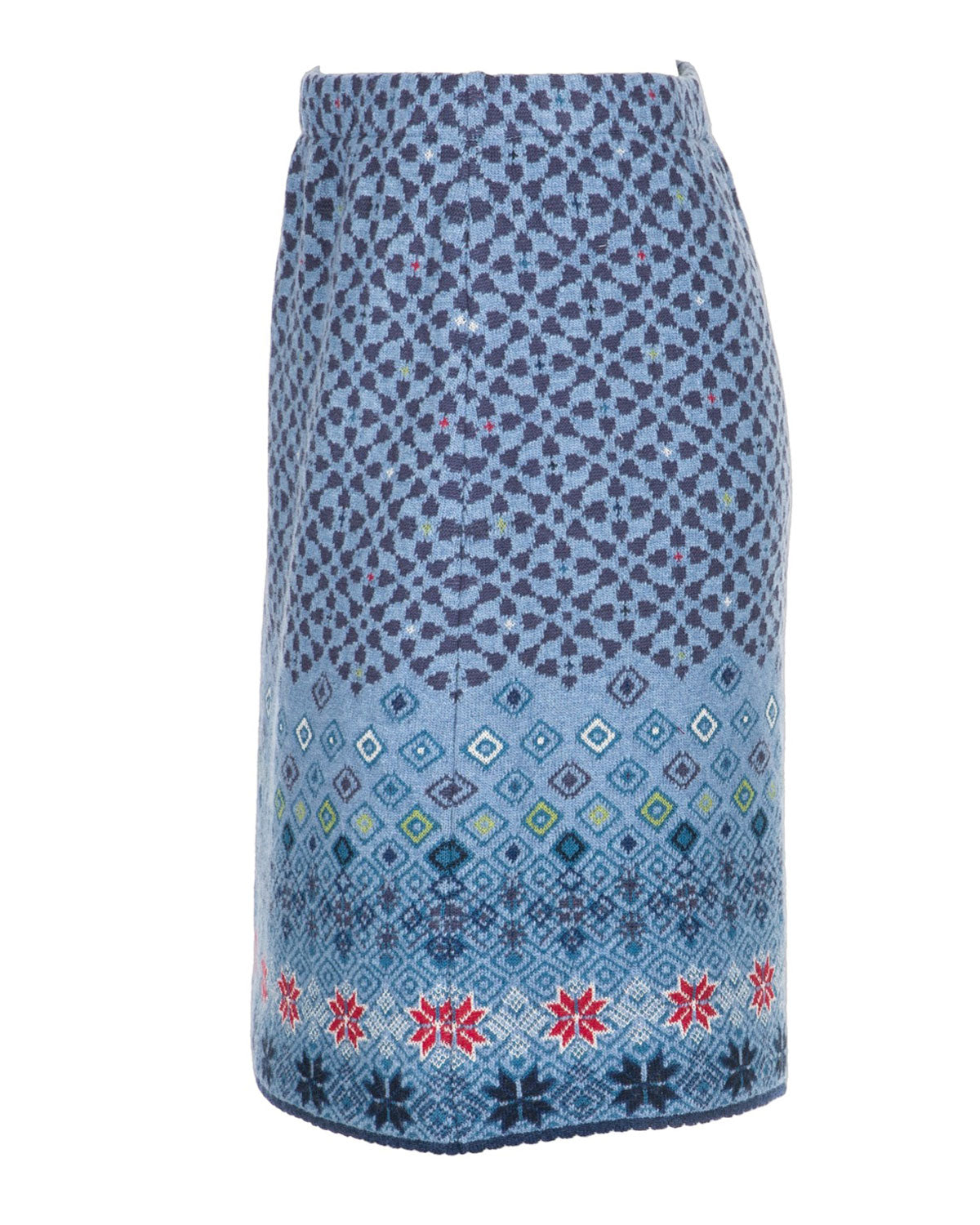 Damen Jacquard Rock Schurwolle Baumwolle (Bio)