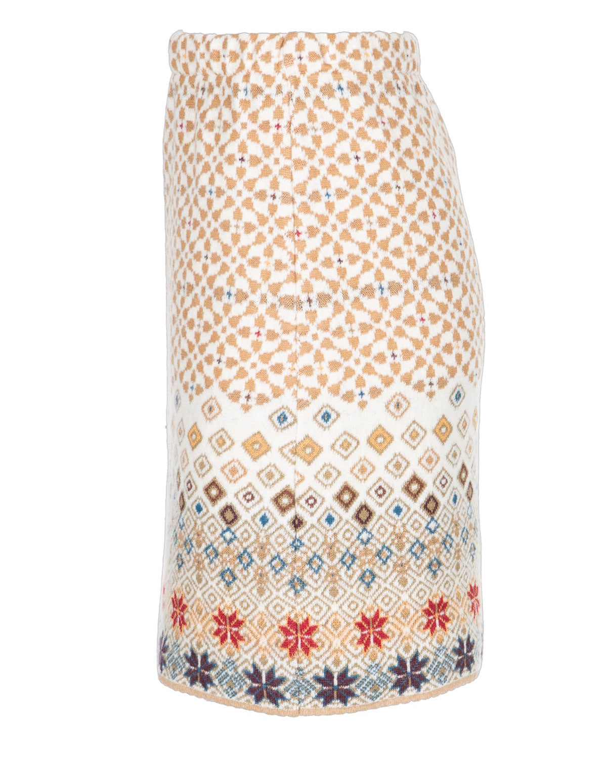 Damen Jacquard Rock Schurwolle Baumwolle (Bio)