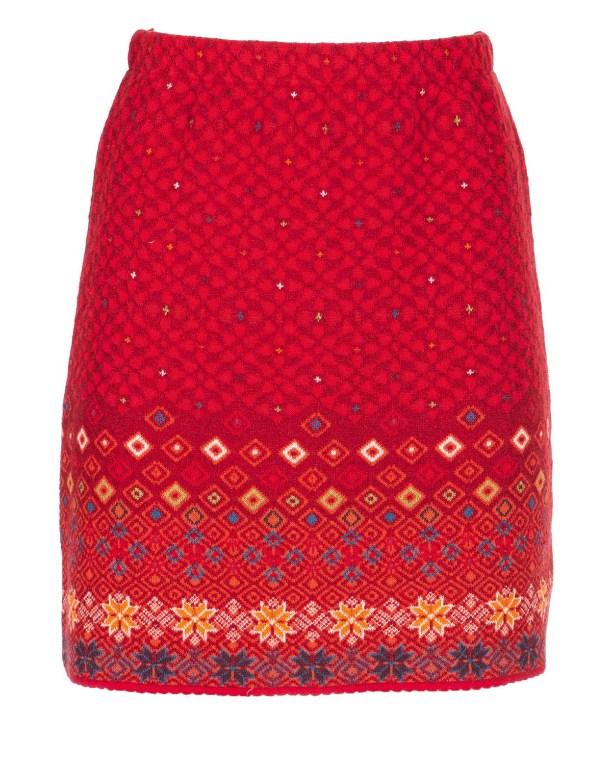 Damen Jacquard Rock Schurwolle Baumwolle (Bio)