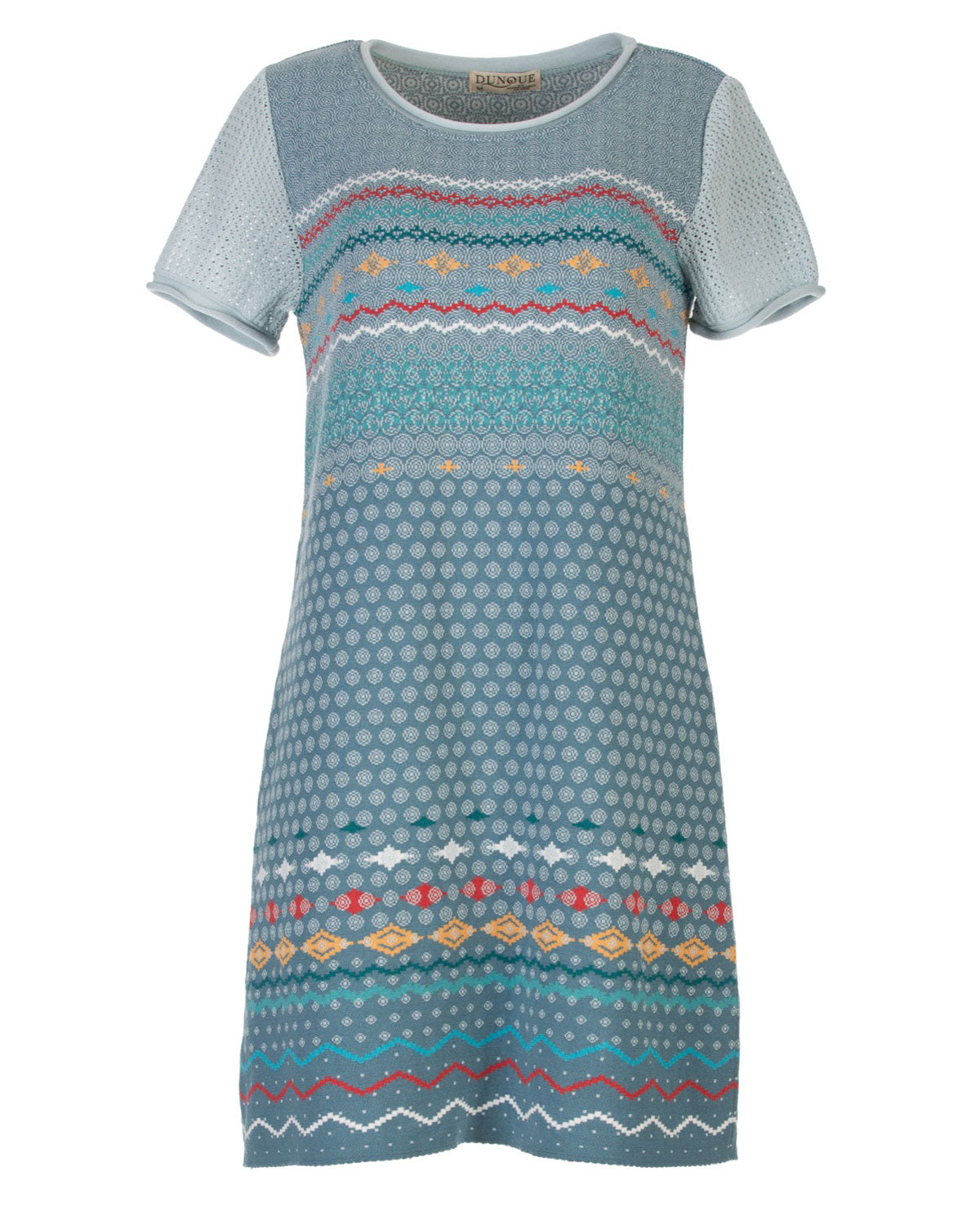 Dunque Jacquard-Strickkleid reiner Baumwolle Bio