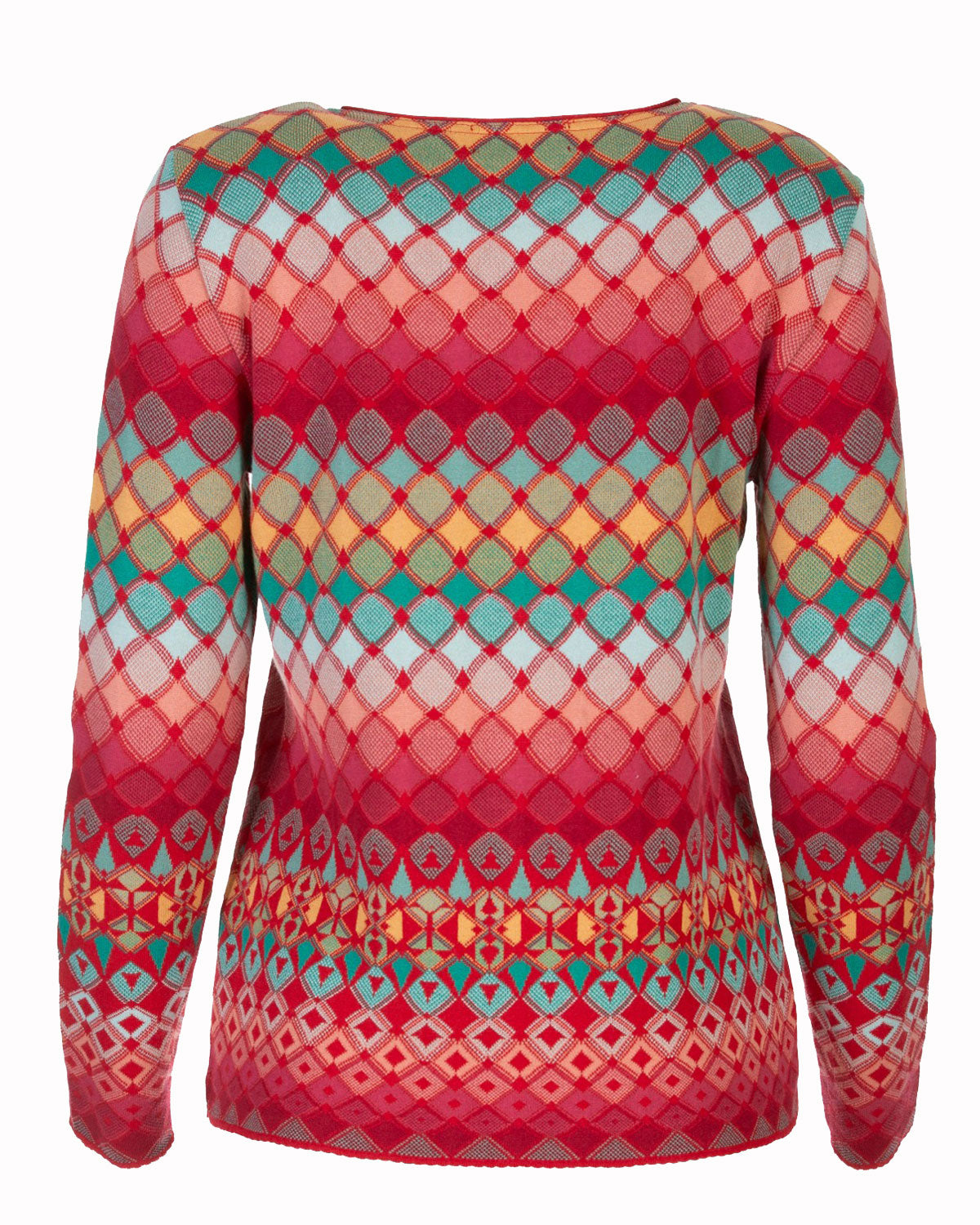 Dunque Jacquard-Strickjacke Baumwolle Bio