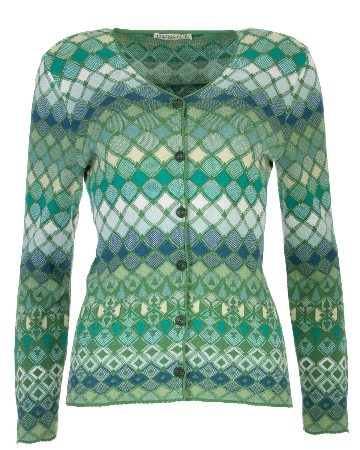 Dunque Jacquard-Strickjacke Baumwolle Bio